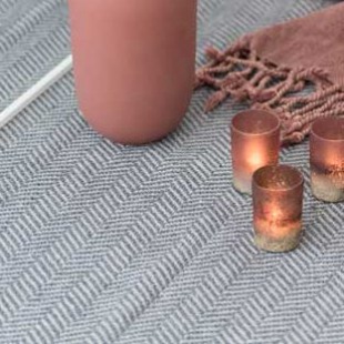 Herringbone grau 70 x 200 cm