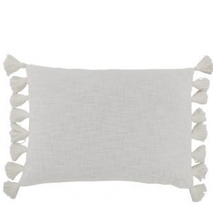 Grosses Kissen mit Quasten 70 x 50 cm