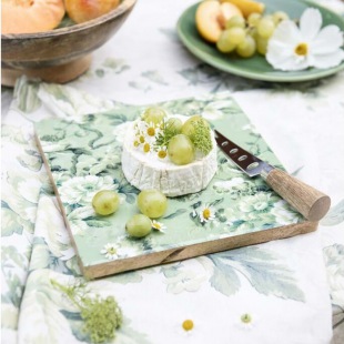 Schneidebrettchen und Messer Gr&uuml;nes Bouquet