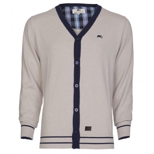 Jacke Cain sandgrau-marine