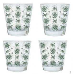 4-er Set Trinkgl&auml;ser Fiori verdi