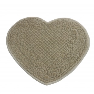 Kleines Herz-Set, Samt sand