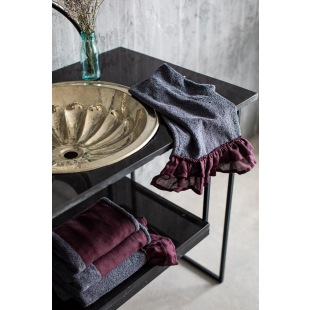 Handtuch Bella Donna Grafit Pflaume 40 x 60 cm