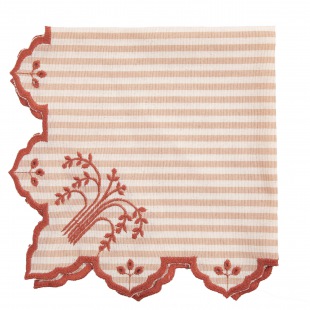 SERVIETTE Eden Millerighe Rosa Corallo