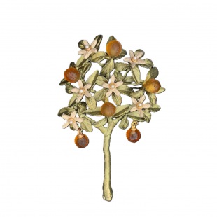 Brosche Zierlicher Orangenbaum