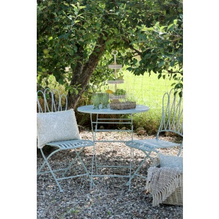 Set Tisch und 2 St&uuml;hle Normandie blau