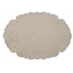Tischset Boutis oval, beige
