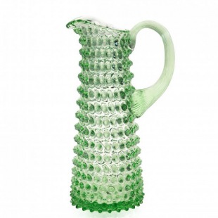 GLASKUNST Karaffe Tautropfen 1 Liter gr&uuml;n