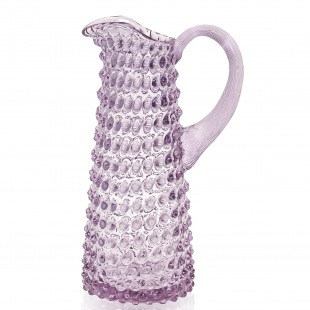 GLASKUNST Karaffe Tautropfen 1 Liter lila