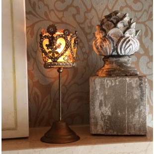 2-er Set STANDWINDLICHT Baroque  H 23 cm