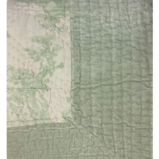 Grosses Plaid Flair Toile de Jouy salbei, 260 x 260 cm