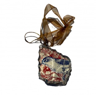 Vintage facettierter Glasanh&auml;nger 2-seitig