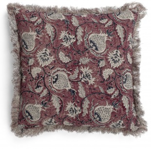 Leinen Kissen Chamois rot