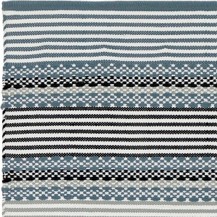 Liv Poly-L&auml;ufer Knit in Blaumix  70 x 190 cm