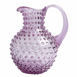 GLASKUNST Krug Tautropfen lila