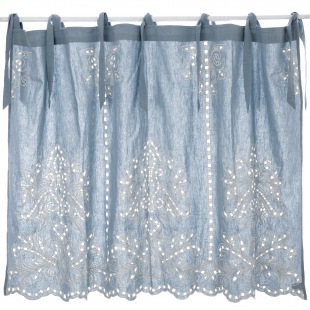 Kurzgardine Azzurro Caprese 90x140 cm blau