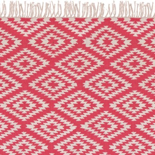 L&auml;ufer klein Apache, 55 x 120 cm,  pink/weiss