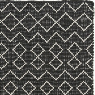 PET - Tunis L&auml;ufer  schwarz-ecru 70 x 140 cm