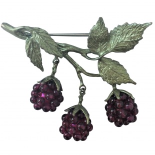Brosche Botanica Brombeere