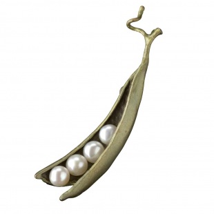 Brosche Botanica - Pea Pod
