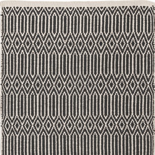 PET-Wik L&auml;ufer, schwarz - ecru 70 x 140 cm