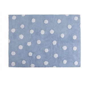 Polka Punkte Blau Weiss 120 x 160 cm