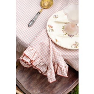 SERVIETTE Gitane Vichy Rosa Corallo