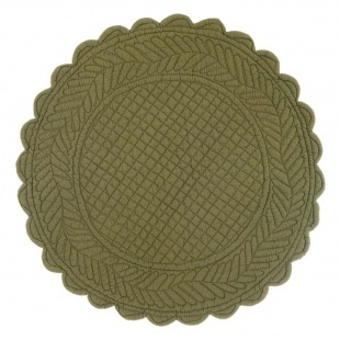 Tischset Boutis rund, olive