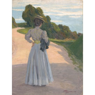F. Eisengr&auml;ber - Der Spaziergang (1907) Reproduktion