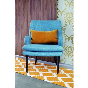 L&auml;ufer Siesta, 70 x 200 cm, gelb/weiss