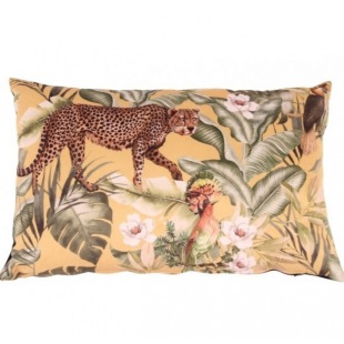 Salon Ambiance Kissen Velvet Rainforest, gelb 40 x 60 cm