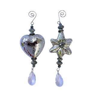 Baroque Weihnachtsschmuck Stern und Herz