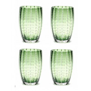 COLOUR PERLES Gl&auml;ser 4-er Set Gr&uuml;n