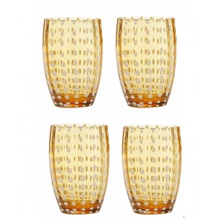 COLOUR und PERLES Gl&auml;ser 4-er Set Honig