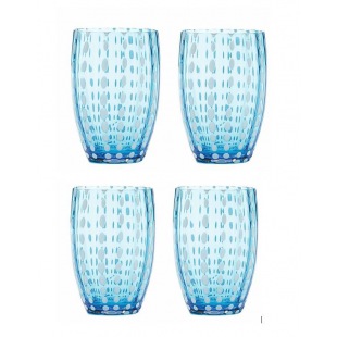 COLOUR und PERLES Gl&auml;ser 4-er Set Blau