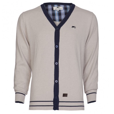 Jacke Cain sandgrau-marine